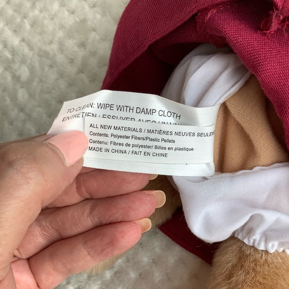 Artapower Plush Teacher Bear w Glasses and Apple in Red Dress Stuffed Animal Toy - Picture 8 of 12